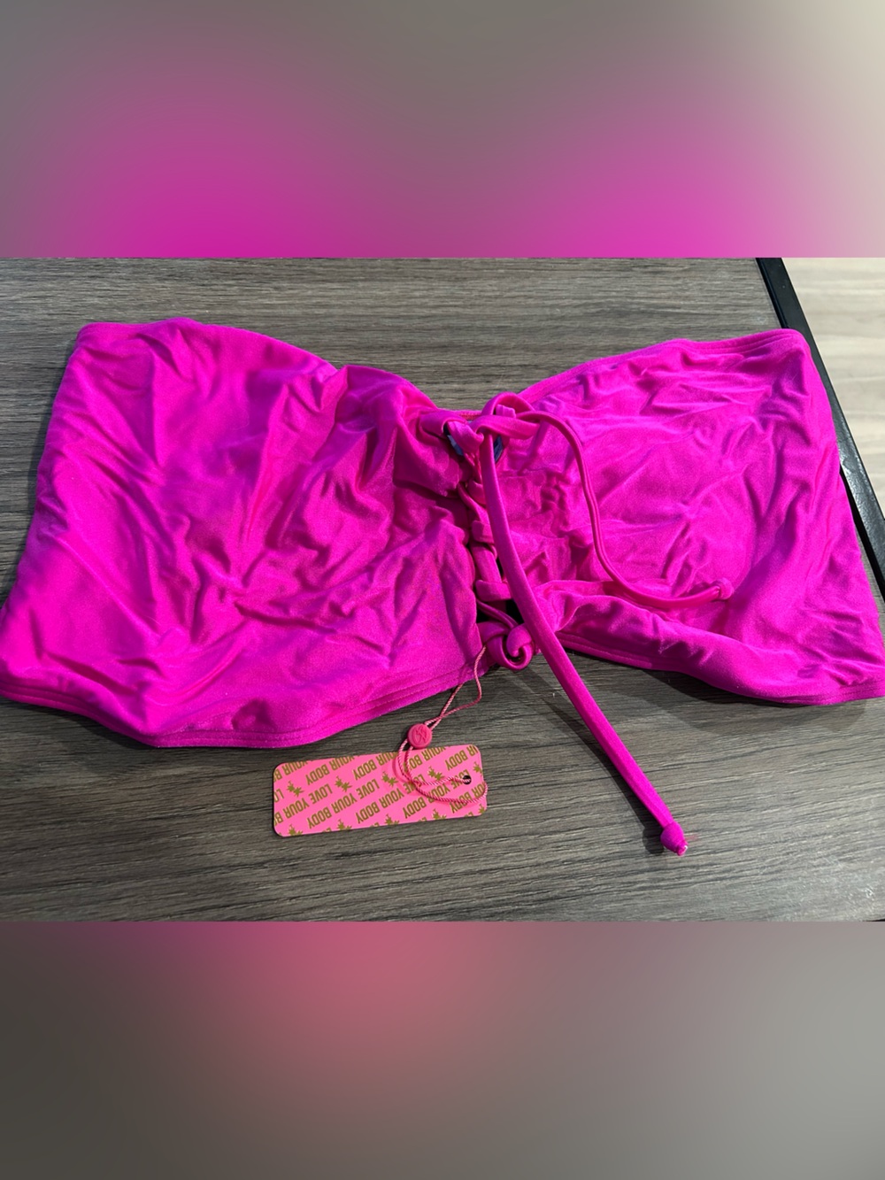 Curvy Beach Bandeau swim top